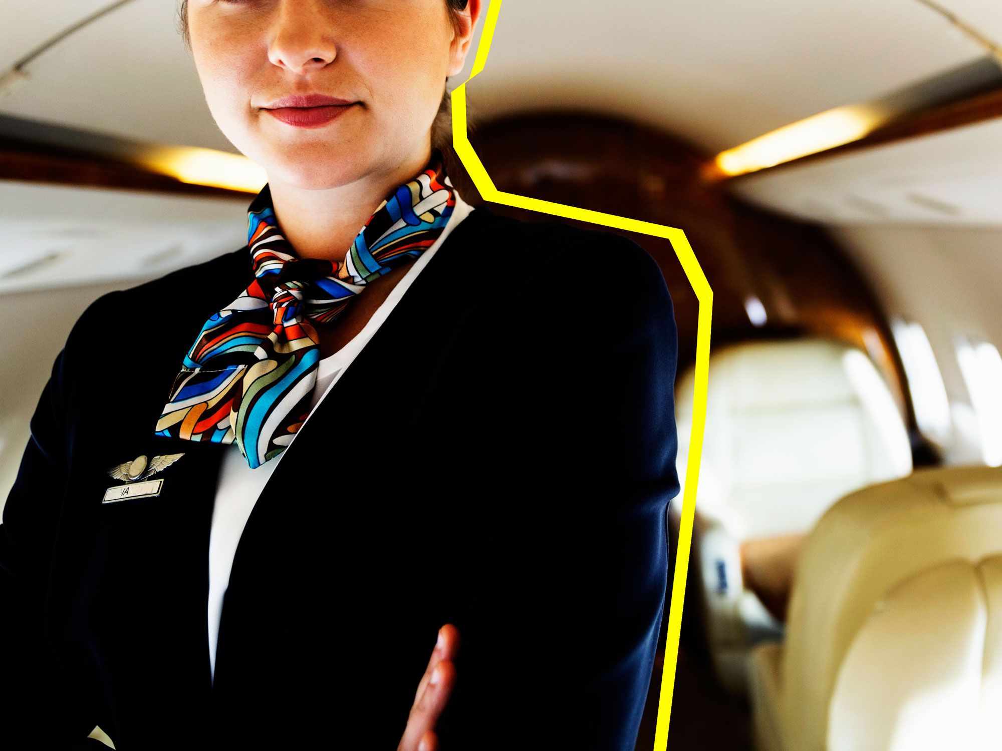 Stunning Asian stewardesses please their nasty boss
